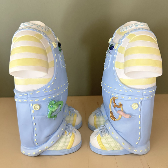 Vintage Nursery Decor | Lady Jayne “Best Dressed Boy" Nursery Bookends - Picture 2 of 6